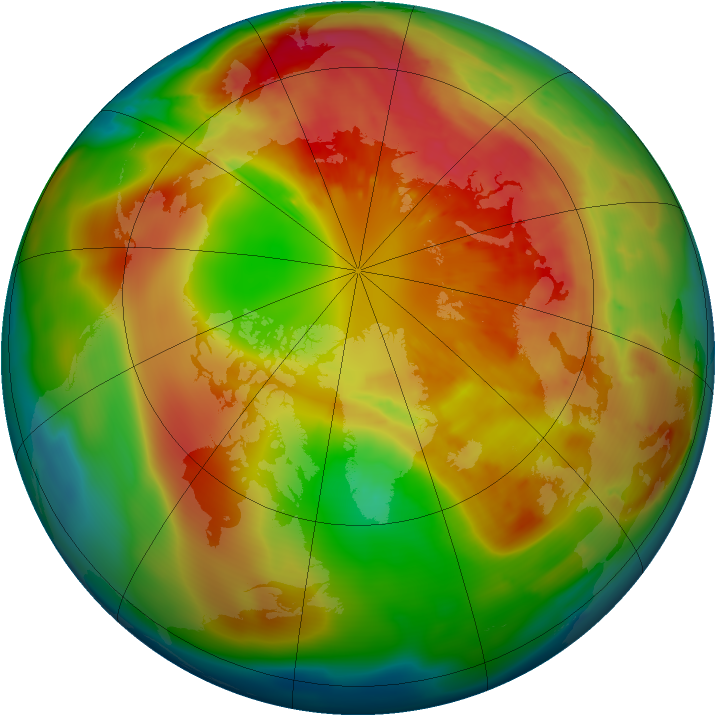 Arctic ozone map for 15 March 2013